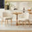 Aurea Mid-Century Linen Upholstered 19.3" Side Chair with Solid Wood Legs and Solid Back-360437006