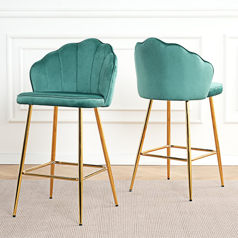 Ensemble de 2 chaises d'appoint rembourrées, Vert