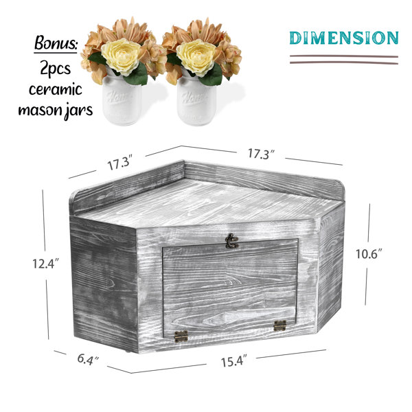 Gracie Oaks Pagedale Countertop Bread Box & Reviews