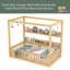 Lit à baldaquin avec garde-corps, lit en bois massif avec tablettes, cadre de lit Montessori pour enfants, garçons, filles, sans sommier-1035918864-1035918865