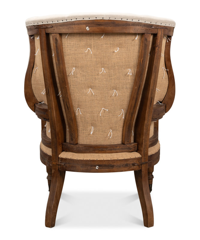 Welsh Leather Tufted Wingback Chair