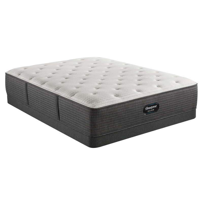 Beautyrest Silver BRS900-C Medium 14.5" Innerspring Mattress and Box Spring Set, Low Profile (5"), California King