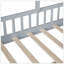 Structure de lit en forme de L avec tiroirs House, design ludique et amplement de rangement pour les chambres d'enfants-978515855