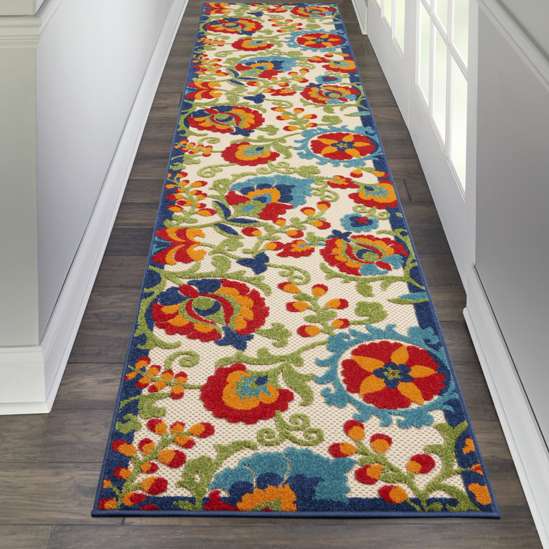 Aaryon Floral Indoor Rug, Runner 2'3" x 12'