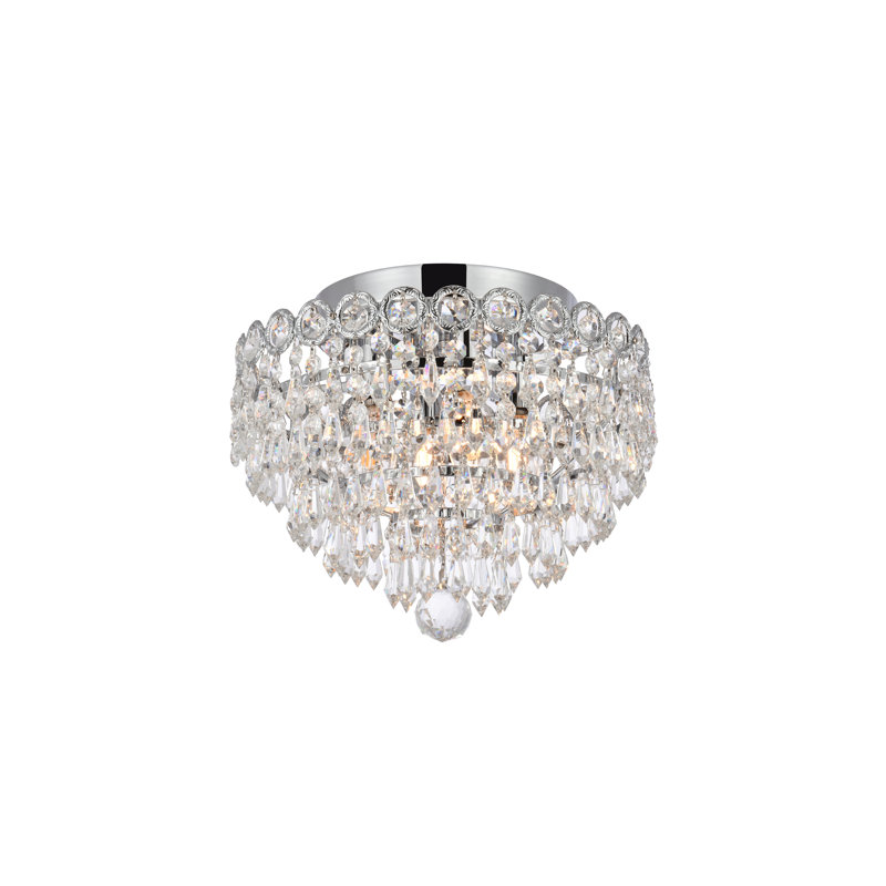 Stoltz Crystal Semi Flush Mount, Chrome, Royal Cut