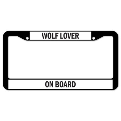 Cadre de plaque pour amoureux des loups