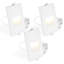Éclairage de marches à pince à DEL Luxrite, 5CCT, 3W, 150LM, faisceau 90 °, intensité variable, 120V, IP65, couvercle de plaque interchangeable, intérieur / extérieur, noir-135509333-135509329