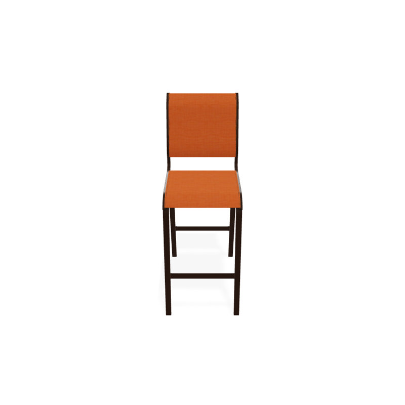 Tabouret de bar 29,5 po Holna, Kona texturé, Toile Sunbrella® tangerine