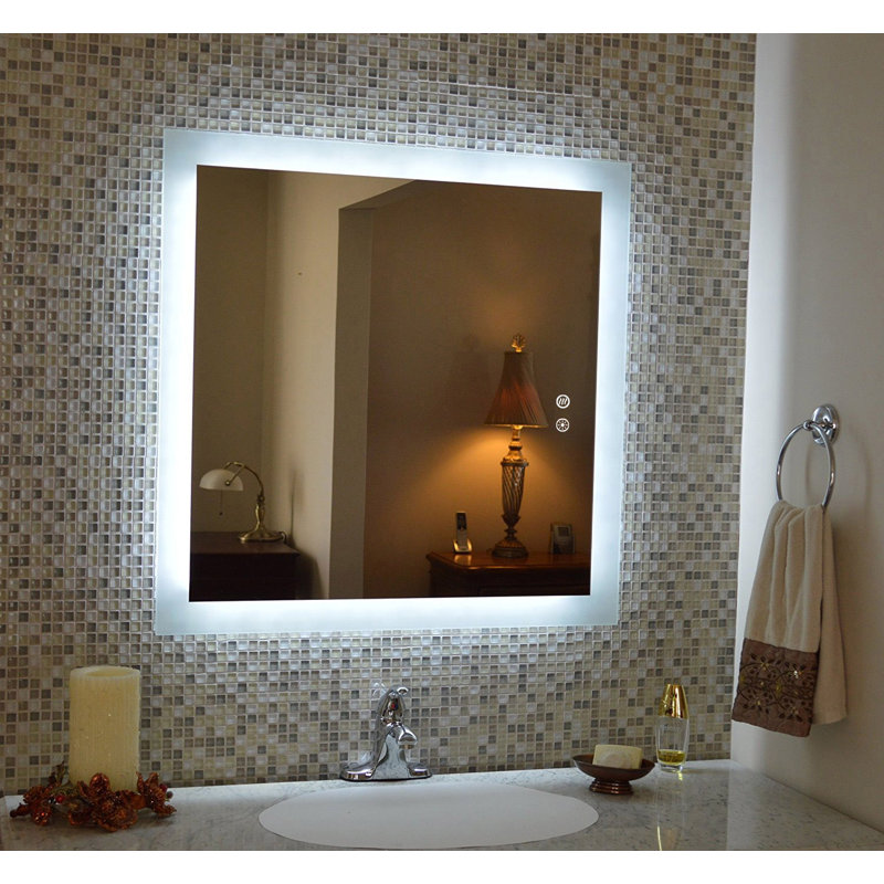 Hartvig Modern & Contemporary LED Lighted Bathroom / Vanity Mirror, 30" x 36"