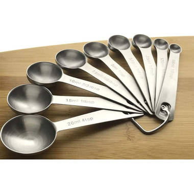 Farberware Pro Stainless Steel Measuring Cup and Spoon Set, 9