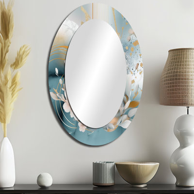 Miroir mural bleu traditionnel