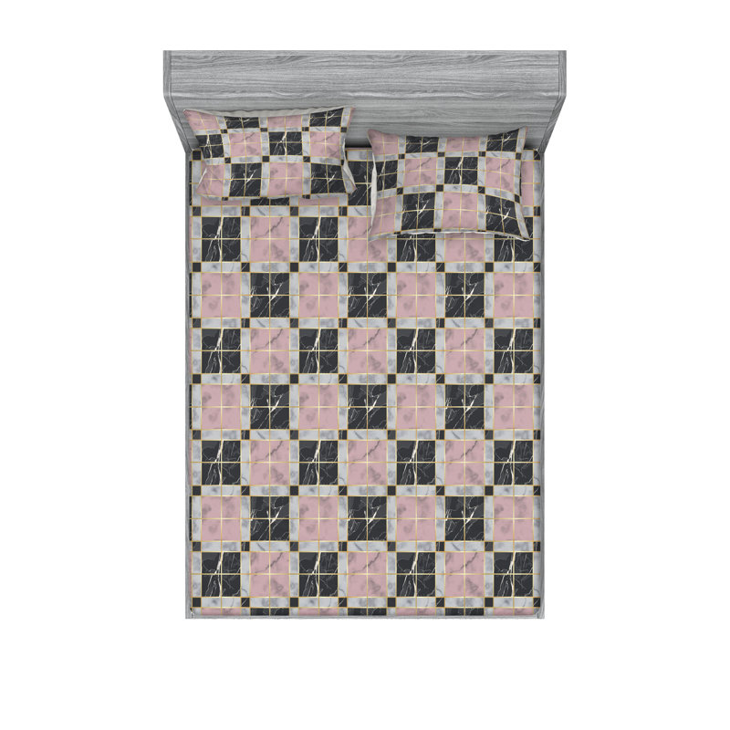 Ensemble de draps et taies décoratives Ambesonne, Ensemble de draps pour très grand lit californien