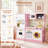 Wooden Play Kitchen Set for Kids with Sink, Freezer, Ice Maker, Washing Machine & Accessories Large Storage & Realistic Features-116247580