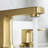 Dean Collection Two-Handle Widespread Short-Veseel Lavatory Bathroom Faucet with Drain Assembly - Brushed Gold-82373802