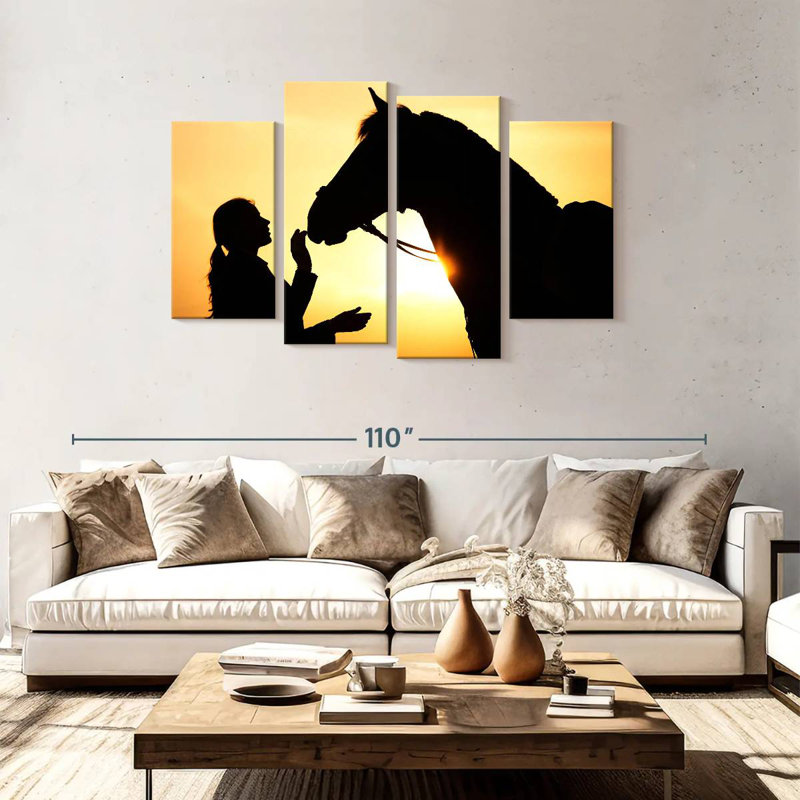Brampt Horse And Girl, 48" H x 75" W