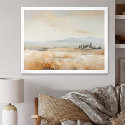 Paysage campagne minimaliste I - campagne, art mural salon