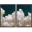 «Pastel Cloud», bleu marine, ciel, nature, art mural moderne sur toile, 2 pièces, reproduction d'art-73883059-119018325