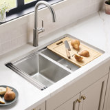 Ruvati 31-inch Undermount 50/50 Double Bowl Workstation 16 Gauge Stainless Steel Kitchen Sink - RVM5239