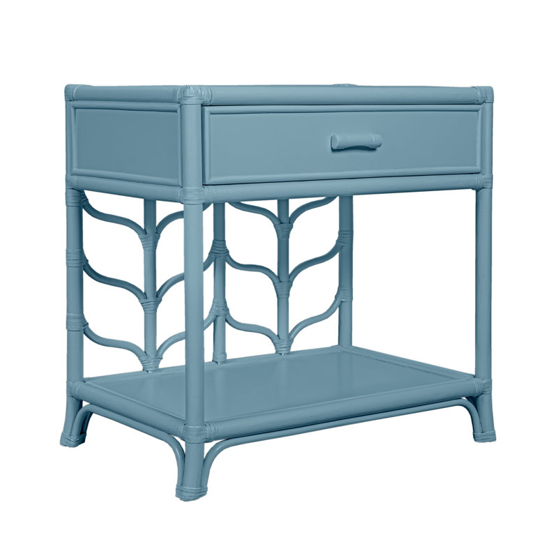 Ivy 1 - Drawer Nightstand, Pool Blue