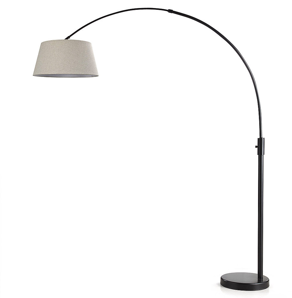 Garris Dark Bronze Arched Floor Lamp Brayden Studio®