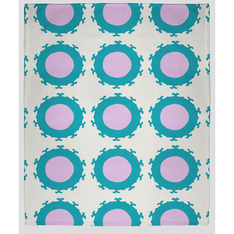 Couverture polaire Pan Bubbles, L 60 po x L 80 po, Lilas