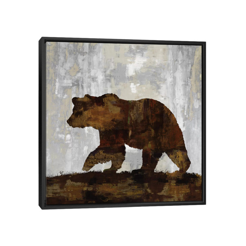 Ours par Carl Colburn - estampe numérique sur toile tendue avec châssis, H 18 po x l 18 po x P 1,5 po, Toile avec cadre noir