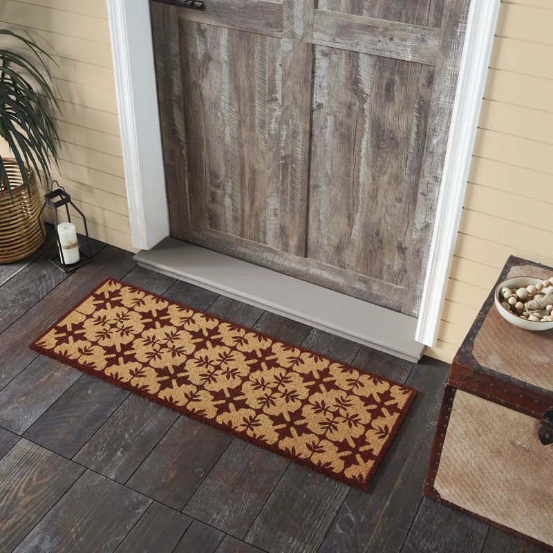 Durango Burgundy Coir Rug Rect, 17" W x 48" L