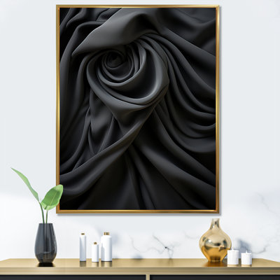 Silk Fractal Noir Curves III - impression d'art mural fractal