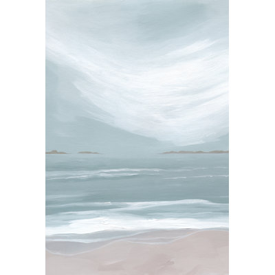 Tamaryn Aqua Soft Shores II by Grace Popp - Wrapped Canvas Print