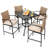 Edwarda Steel Outdoor 25'' Counter Stool with Cushion