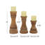 Ensemble de chandelles de table en bois 3 pièces 12 po 3 pièces-280358547