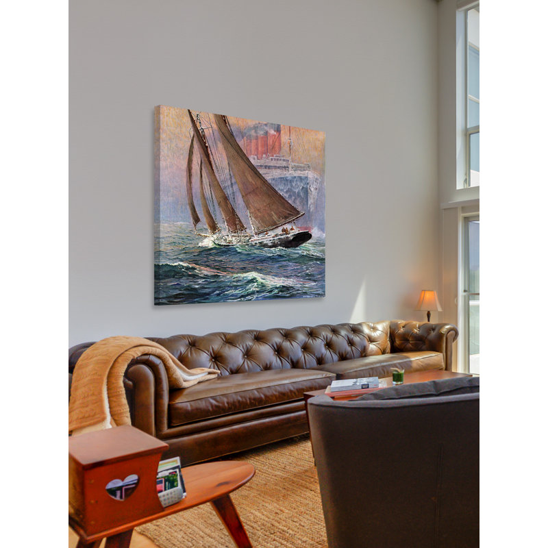 Watch Those Waves - Wrapped Canvas Print, 122cm H x 122cm W x 3.81cm D