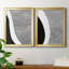 «Black and White Abstract I», ensemble de 2 impressions encadrées sur toile-1421533323-1421533322