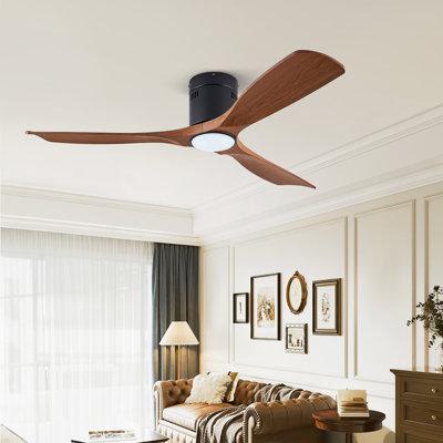 Cissline 52" Modern Farmhouse Ceiling Fan with Dimmable Light & Remote for Bedroom, Living Room