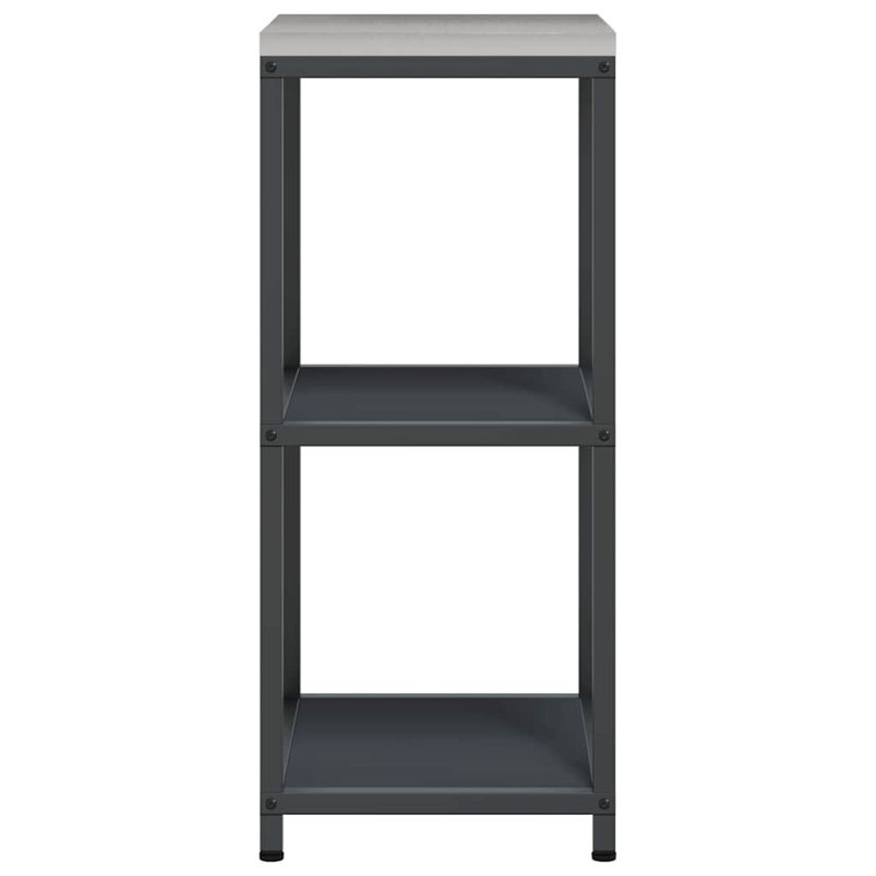  Kitchen Storage Shelf With Shelf With Storage White Steel, 92cm H x 40cm W x 50cm D, Anthracite