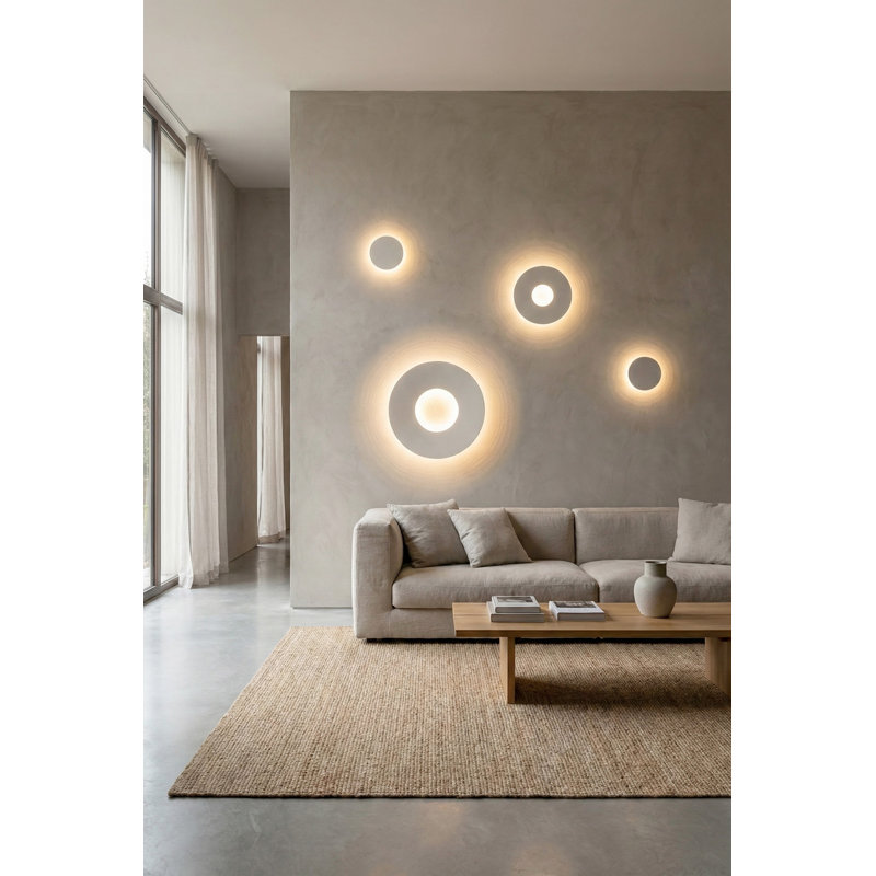 Umbra Round Wall Sconce, 23.6" H x 23.6" W x 3" D