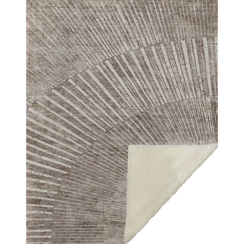 Jeté en sherpa Addison, Taupe