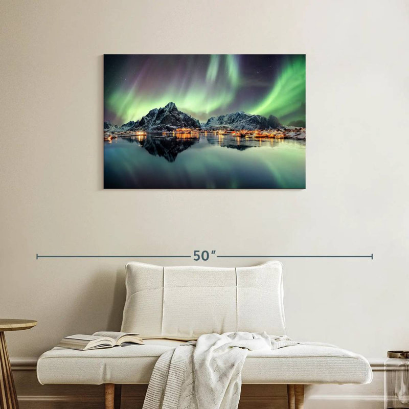 Alvord Wintry Reine Northern Lights, H 24 po x l 36 po