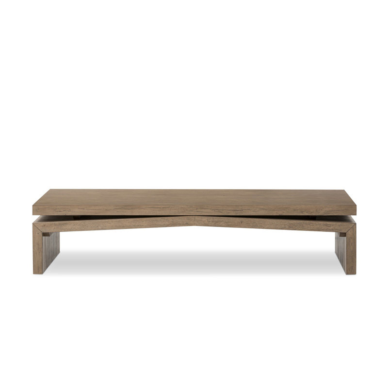 Matthes Rectangular Single Coffee Table, Rustic Gray Veneer