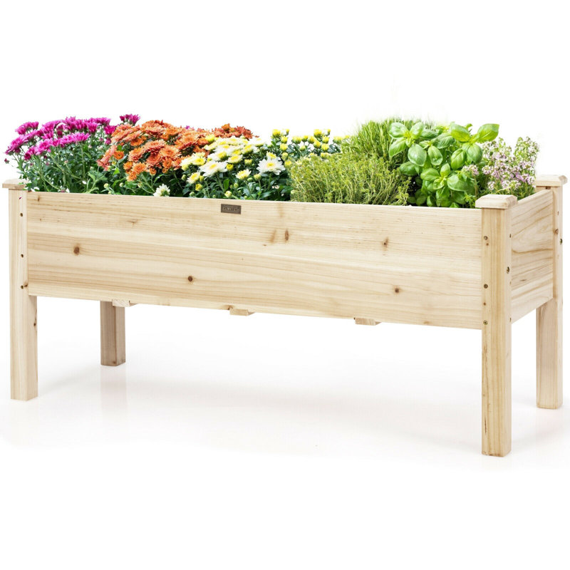 Pot à fleurs surélevé en bois