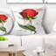Rose rouge dessiné à la main - coussin imprimé floral-30743694-30743690