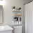 Floating Shelves, 3 Pcs, White/gold