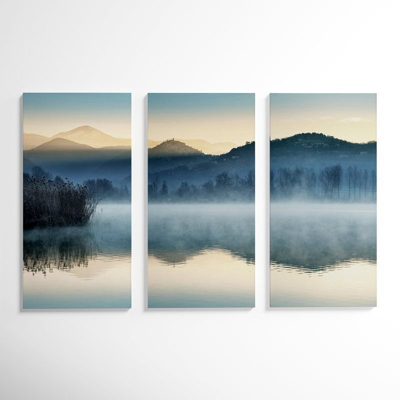 « Quiet Morning », reproduction d'art sur toile 3 pièces, H 40 po x l 60 po x P 1,5 po