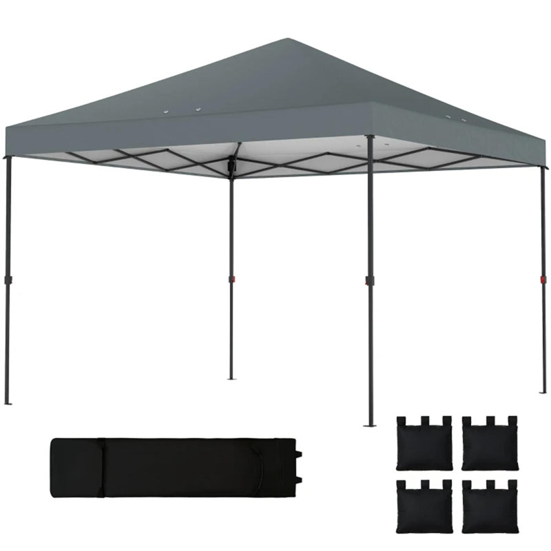 Abri à auvent Stable Instant, Gris foncé