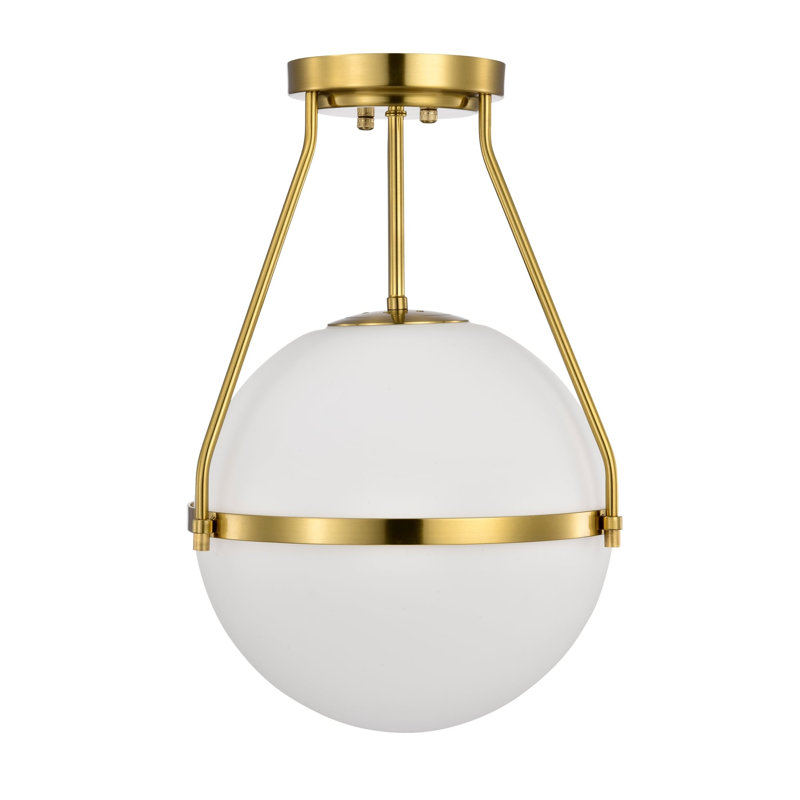 Heuller Semi Flush Mount, Brass