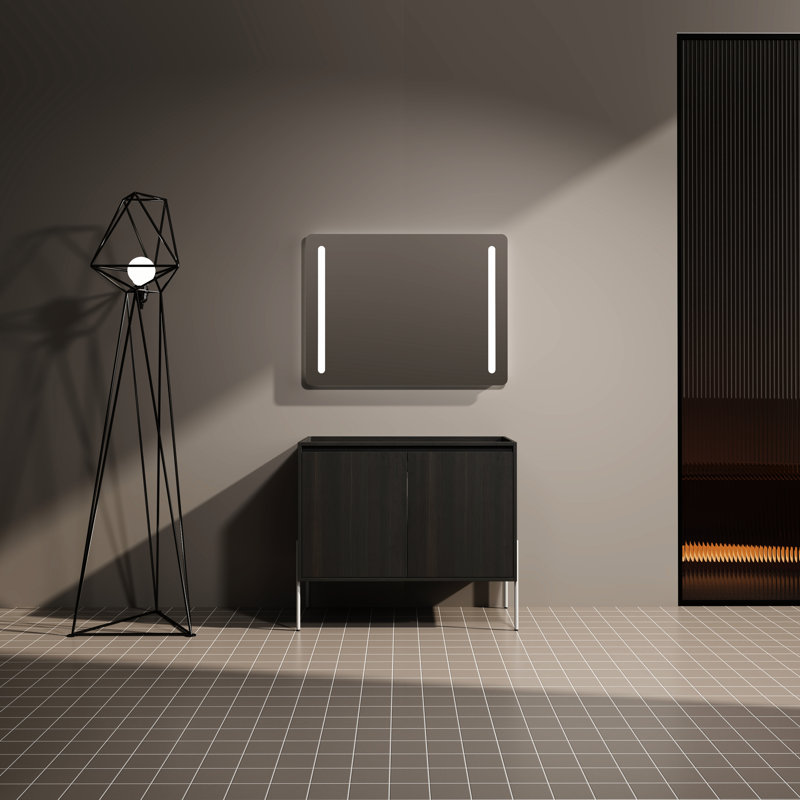 Meuble-lavabo en chêne foncé 36 po