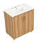 Bathroom Vanity Sink - Natural Board & Solid Wood Cabinet 30" With Sink, Elegance. Dependable . Ceramic Basin. Adjustable Shelf. Functional Storage Unit