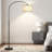 Modern Arc Floor Lamp With Foot Dimmer, Adjustable Reading Light With 9W LED Bulb, Tall Standing Lamp For Living Room And Bedroom-74687467-74687460-74687457
