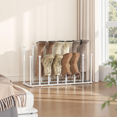 Boot Rack Organizer Tall Boots, Black Boot Storage Organizer Tall Boots For Closet, Entryway, Garage, Porch, Free Standing Shoe Racks For 8 Pairs