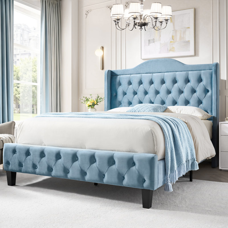 Queen Size Upholstered Bed with 4 Drawers, Bed with Storage Headboard and Charging Station, Queen-beige